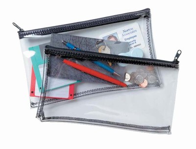 Clear Zipper Wallet Bank Bag